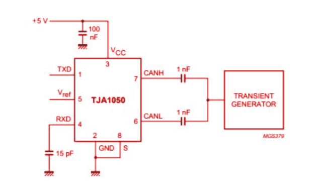 TJA1050 Automotive Transient Test Circuit