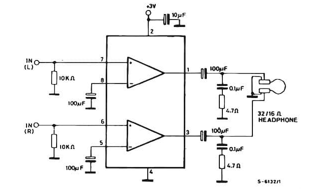 TDA2822 Low-Cost Application in Portable Players