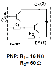 TIP127 Internal Schematic Diagram