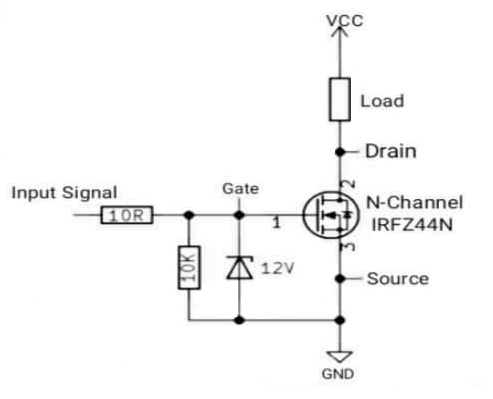Simple Switching Circuit with Protection Diode